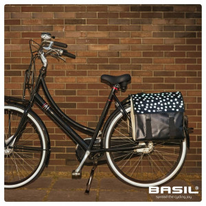 Doppelpacktasche Basil Urban Load Double Bag - schwarz mit Lichtflecken