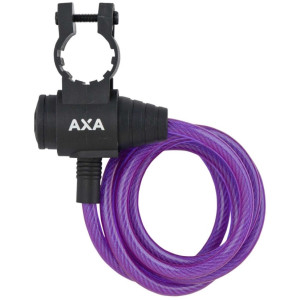Spiralkabelschloss AXA Zipp 120cm x 8mm - violett