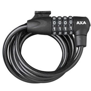 Kabelschloss AXA Rigid Code 180/8 mit Halterung - Schwarz...