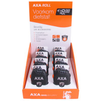 Aufroll-Kabelschloss - Stahldraht-Seil AXA Roll 75cm*1.6mm mit Zahlenkombination (8 Stk.)