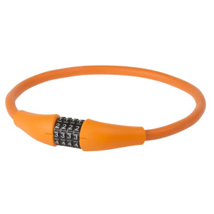 Zahlen-Kabelschloss M-Wave Silikon 900*12mm Orange