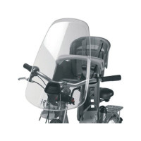 POLISPORT Kindersitz Bilby Junior - Schwarz/Grau Inkl. Windschutzscheibe (vorne)