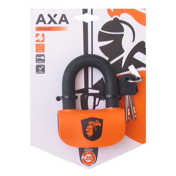Bremsscheibenschloss  AXA Prodisc ART4 13mm - orange (blister)